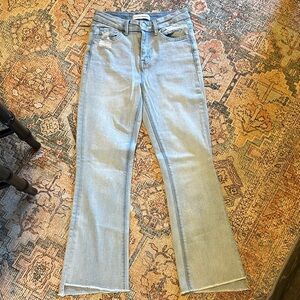 Flying Monkey Light Blue Cropped Flare Jeans